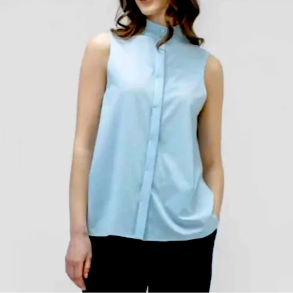 NWT Ministry of Supply Women’s Blue Juno Monk Neck Tank Sz XL. Label A#8